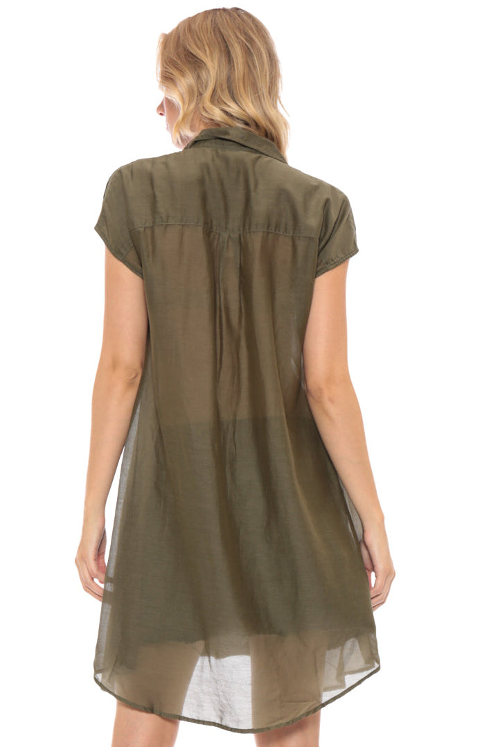 MILITARY SLEEVELESS COVER UP - OLIVE - Da-Nang