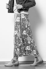 ASYMMETRIC SKIRT - FIRE FLOWER - Da-Nang