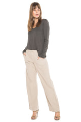 WIDE LEG PANT - OXFORD TAN - Da-Nang