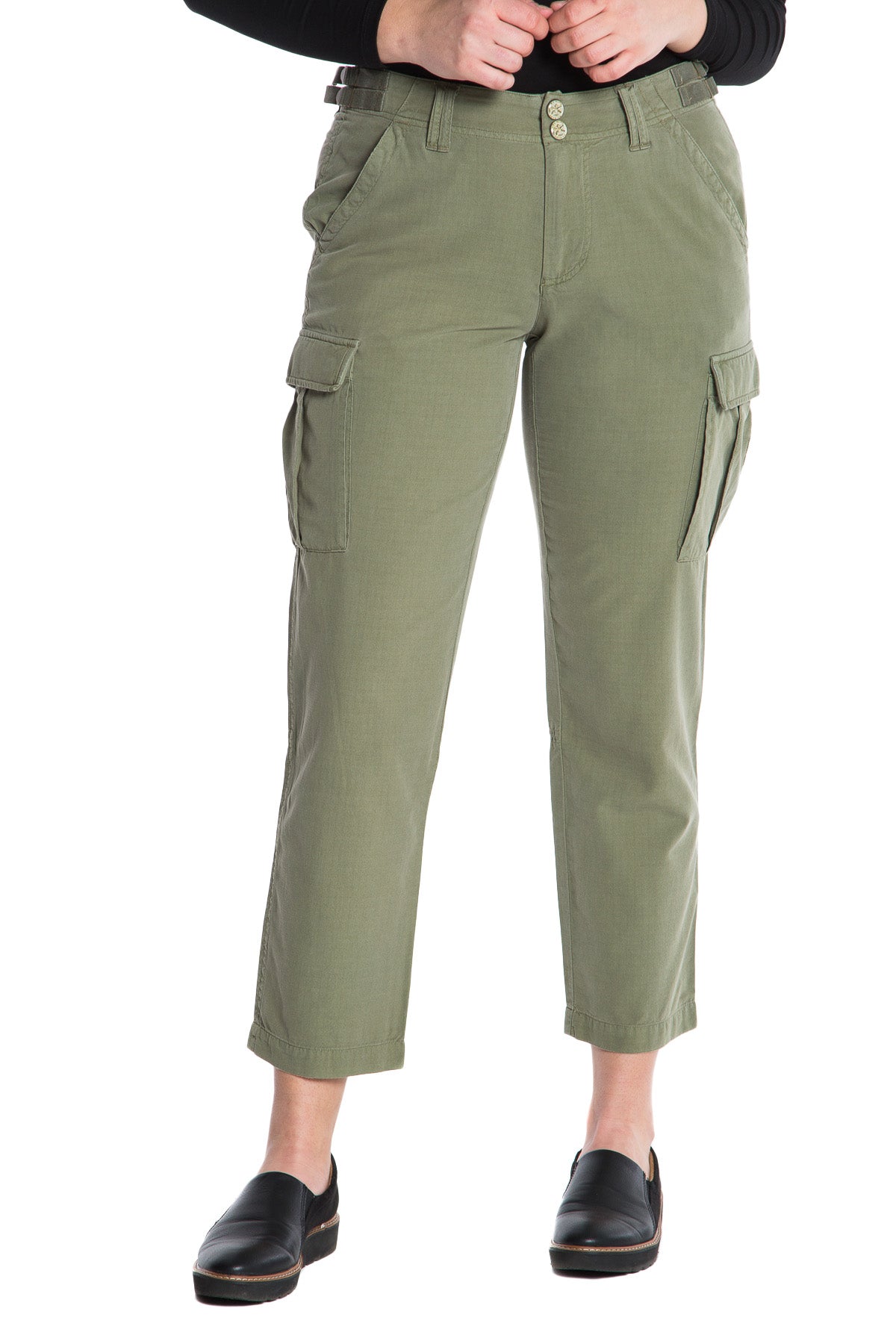 SILK CROPPED TAPER PANT - CLOVER - Da-Nang