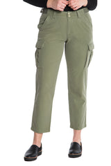 SILK CROPPED TAPER PANT - CLOVER - Da-Nang
