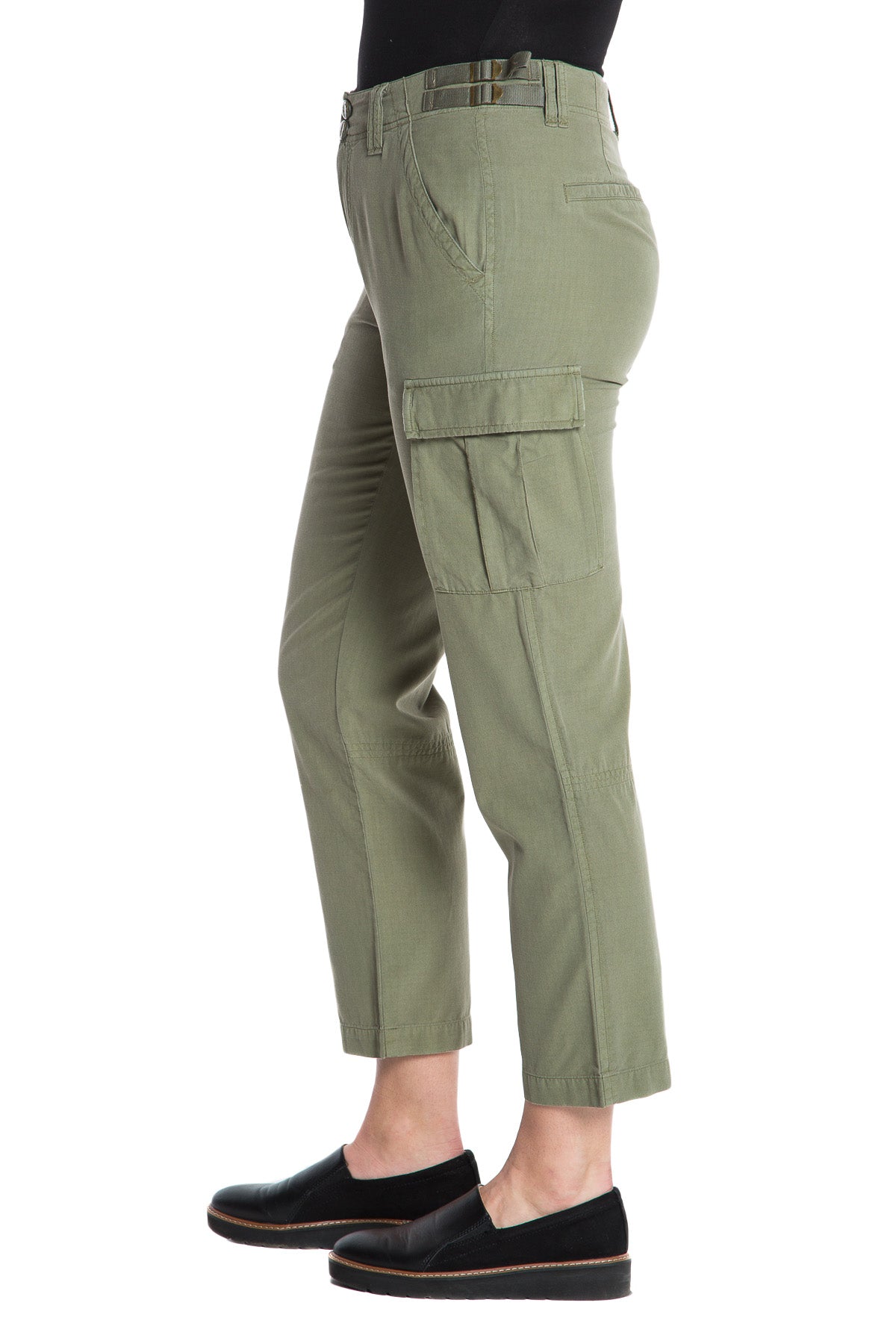 SILK CROPPED TAPER PANT - CLOVER - Da-Nang