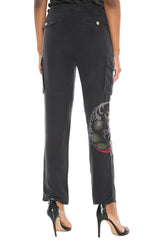HIGH WAIST CARGO PANT - BLACK - Da-Nang