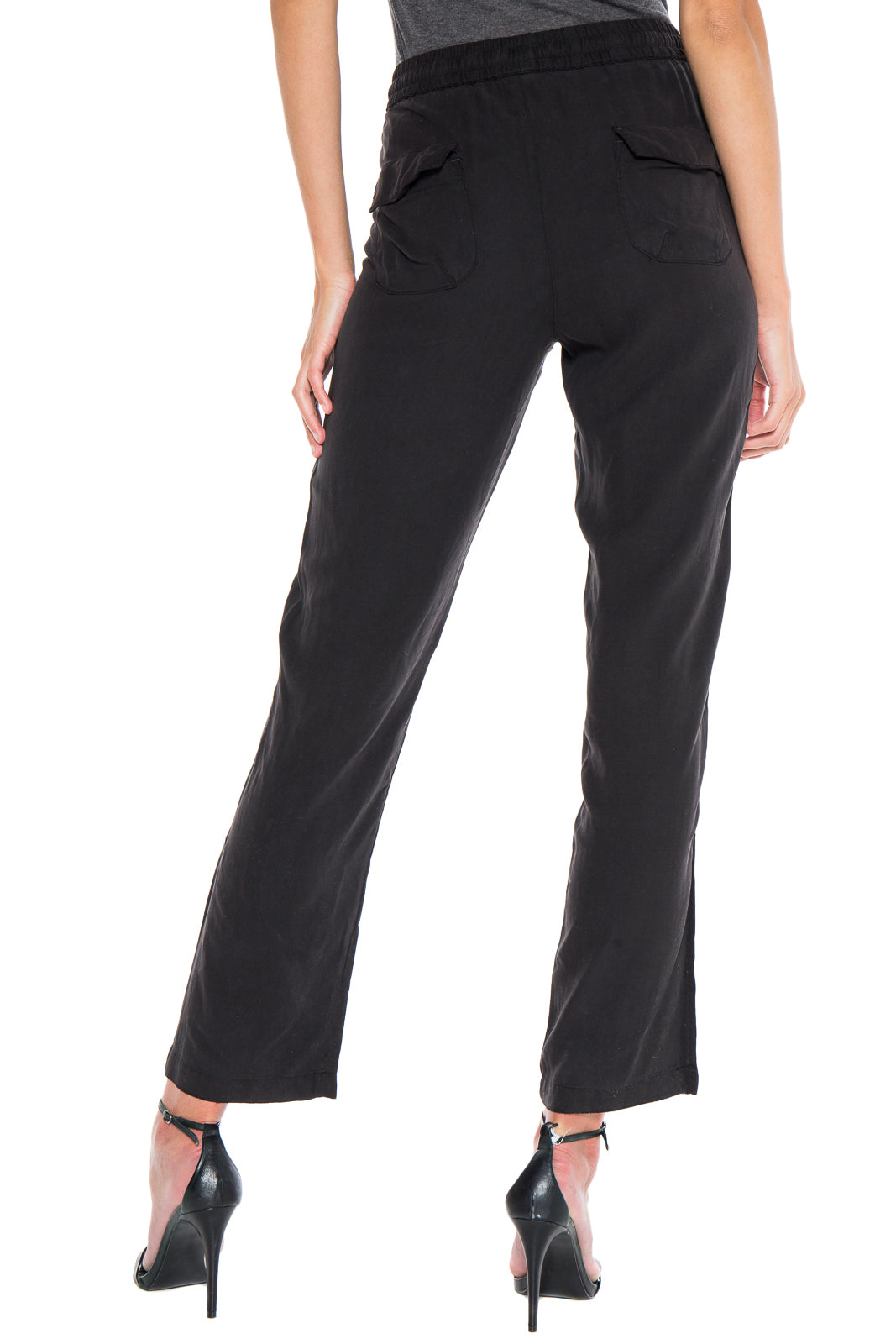 MILITARY TRACK PANT WITH SEQUIN STRIPES - BLACK - Da-Nang