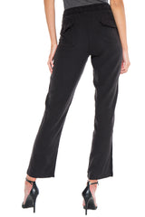 MILITARY TRACK PANT WITH SEQUIN STRIPES - BLACK - Da-Nang