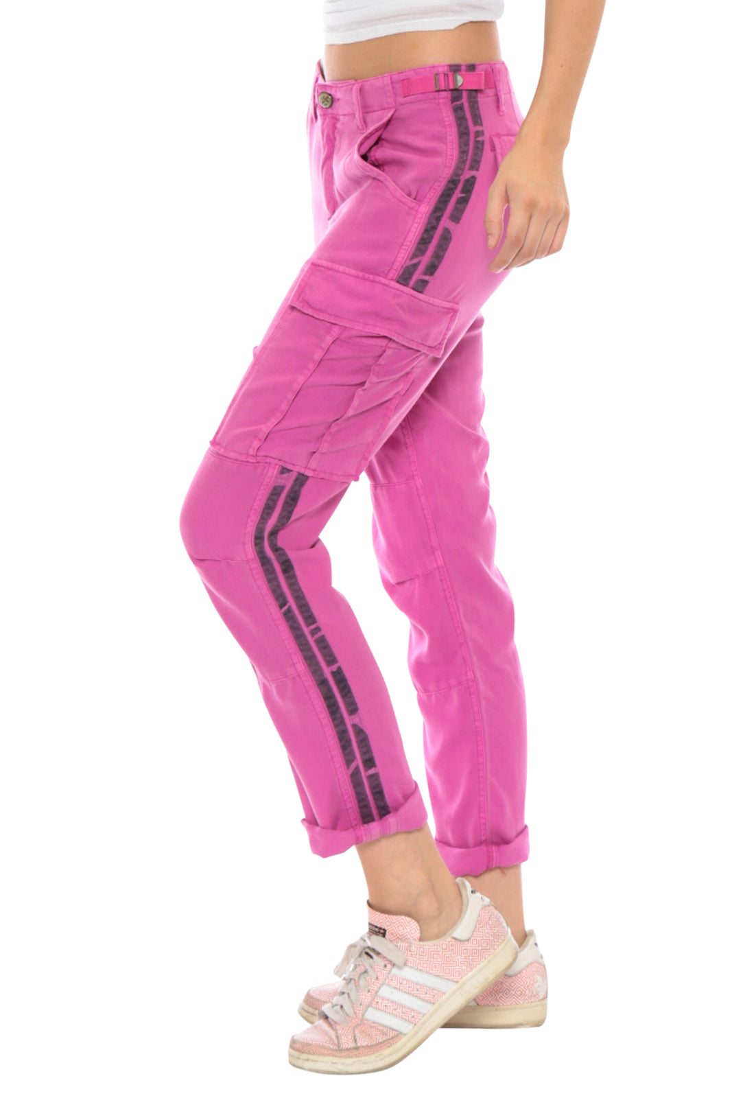 ROLLED UP CARGO PANT - FUCHSIA - Da-Nang