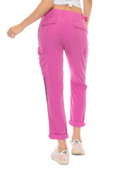 ROLLED UP CARGO PANT - FUCHSIA - Da-Nang