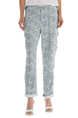 ROLLED UP CARGO PATCHWORK CARGO - BLUE DITSY FLOWERS - Da-Nang