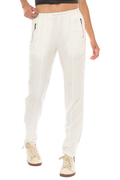 100% Silk Pants in White