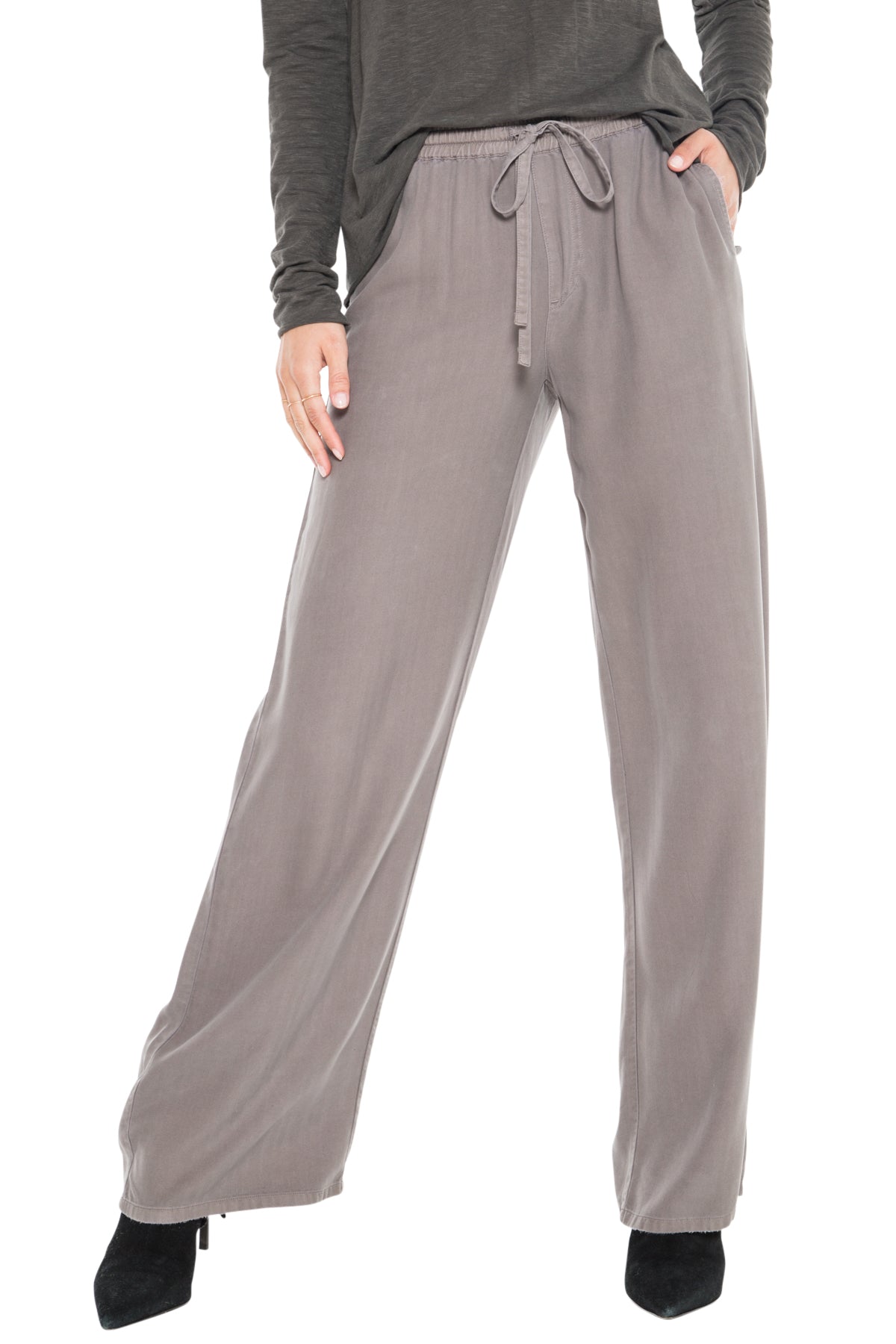PALAZZO PANT- CHARCOAL GREY - Da-Nang