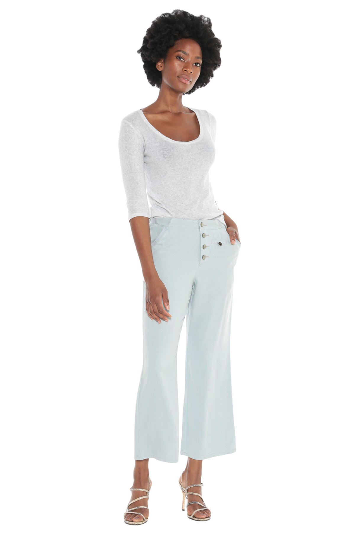 WIDE LEG PANT - PEARL - Da-Nang