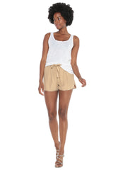 WASHED SILK SHORT - WARM SAND - Da-Nang