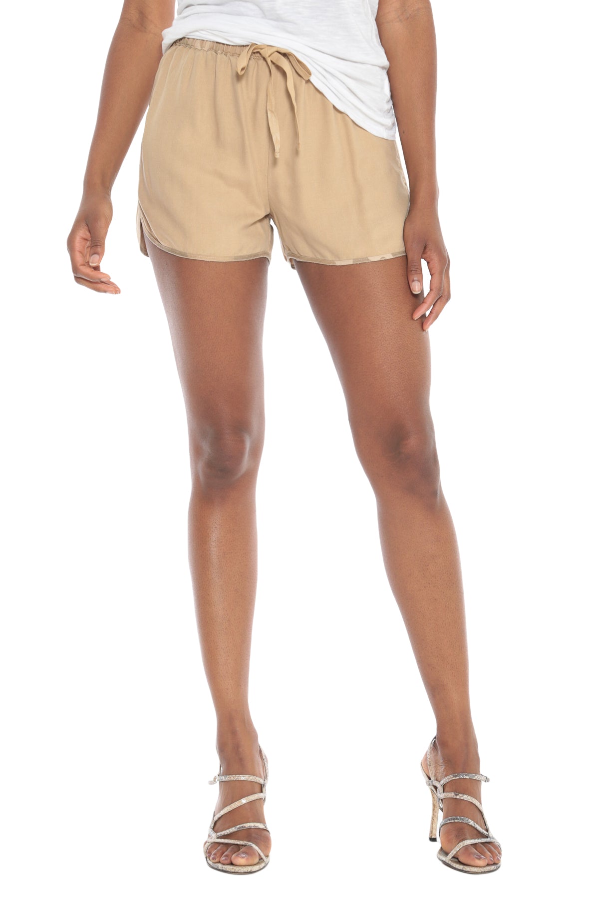 WASHED SILK SHORT - WARM SAND - Da-Nang