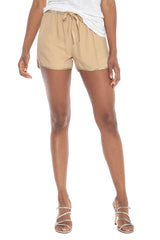 WASHED SILK SHORT - WARM SAND - Da-Nang