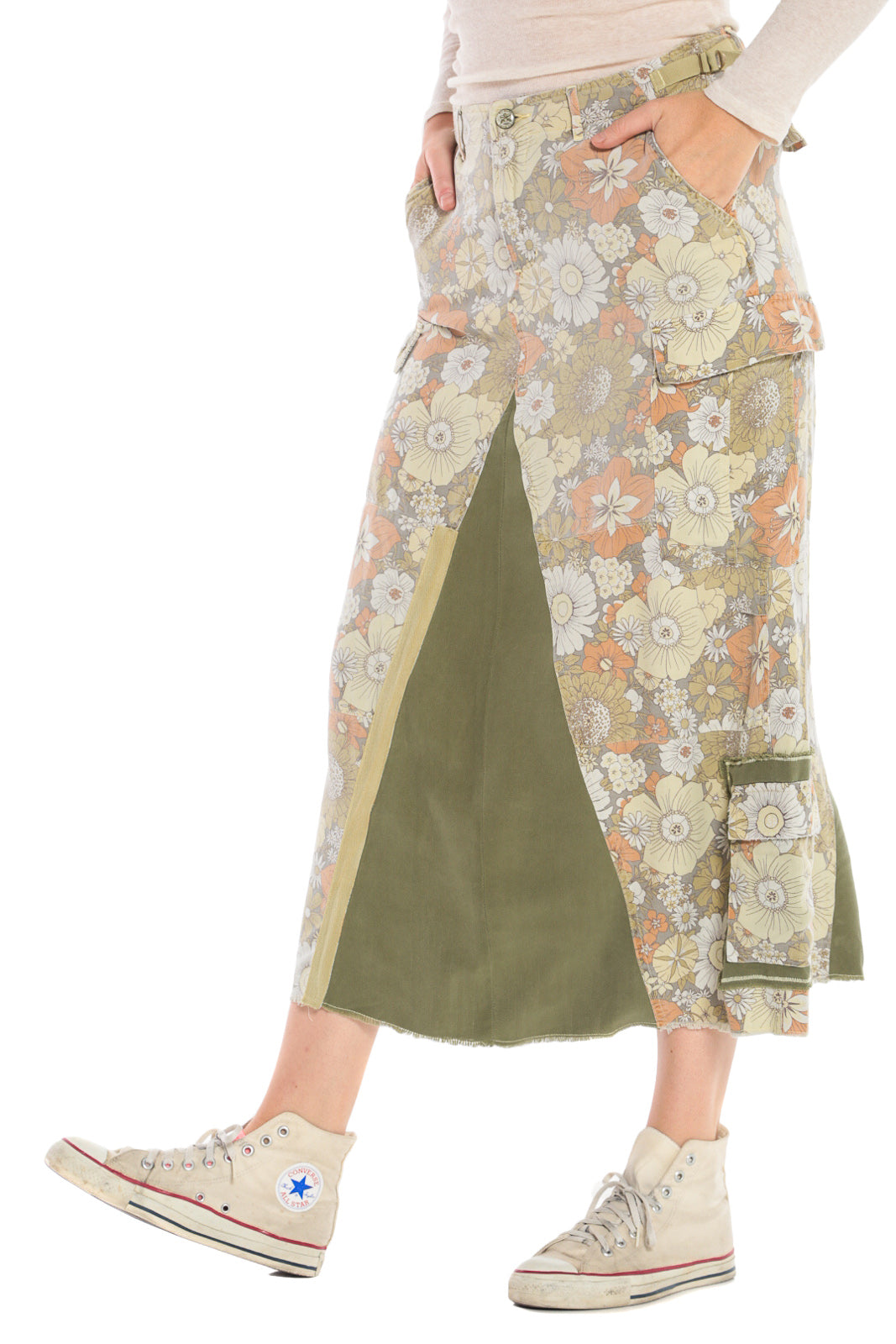 ORIGINAL MILITARY LONG SKIRT - FLOWER POWER - Da-Nang