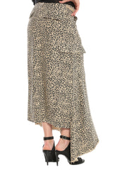 ASYMMETRIC SKIRT -CAMO LEOPARD - Da-Nang