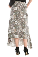 ASYMMETRIC SKIRT - FIRE FLOWER - Da-Nang