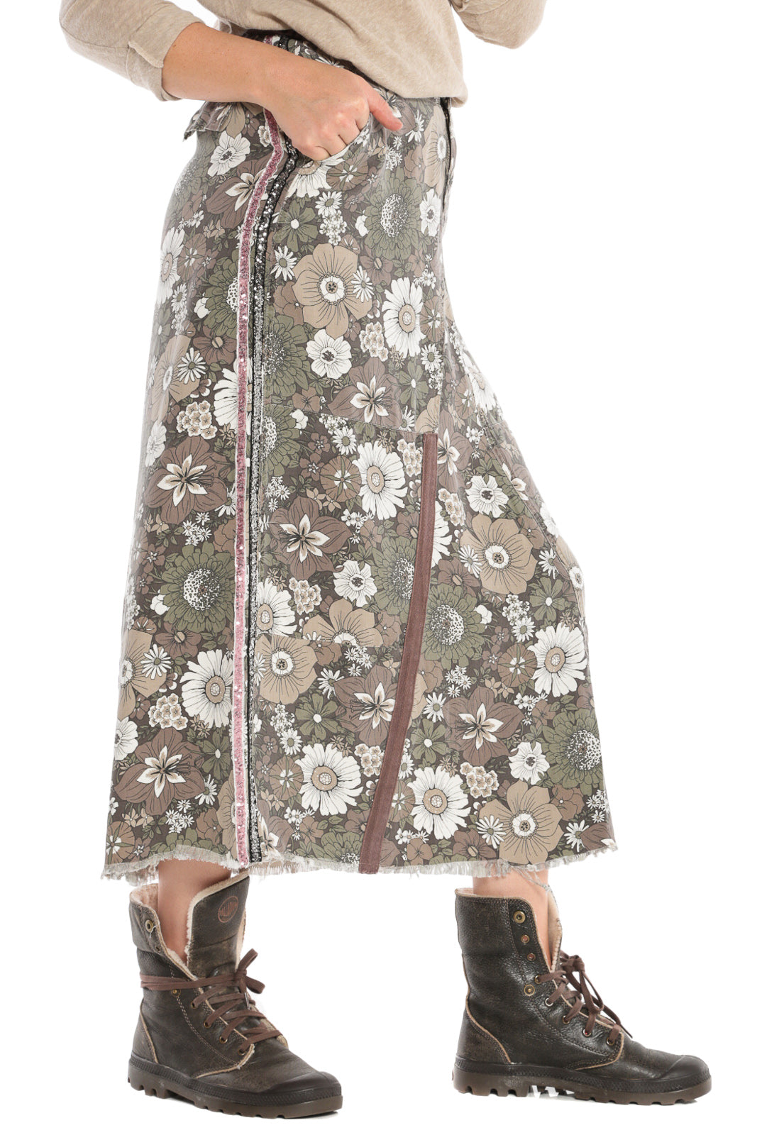 MAXI SKIRT - FIRE FLOWER - Da-Nang