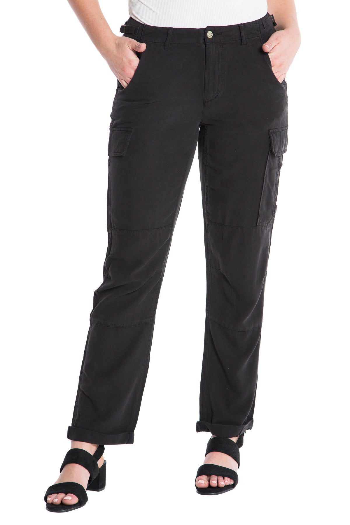 ROLLED UP CARGO PANT - CAVIAR - Da-Nang