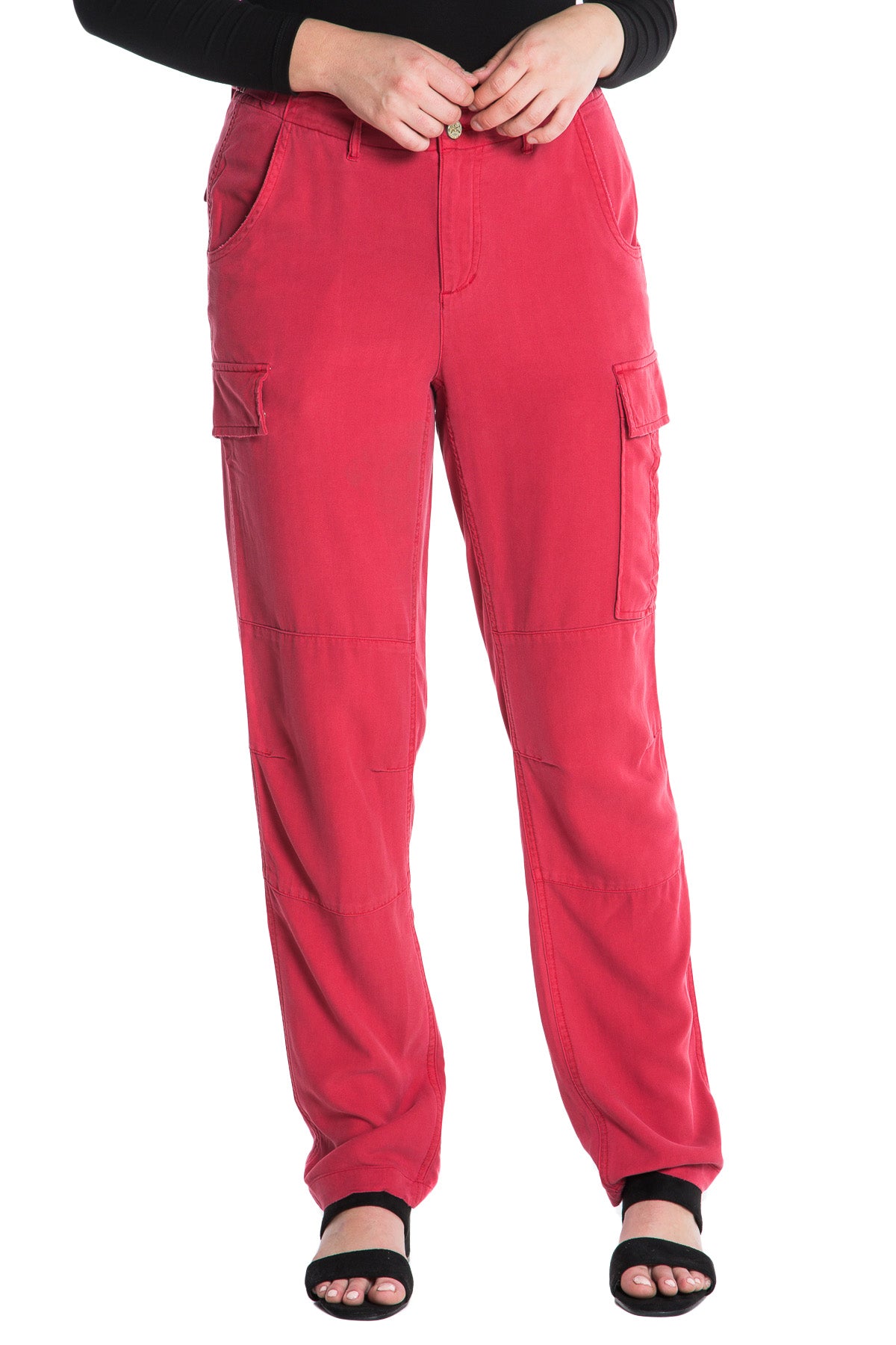 ROLLED UP CARGO PANT - RED - Da-Nang