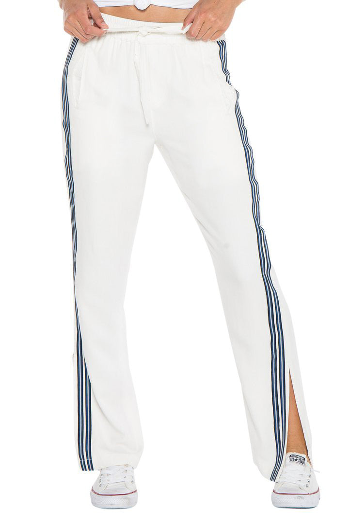 MILITARY STRIPED TRACK PANT - WHITE - Da-Nang