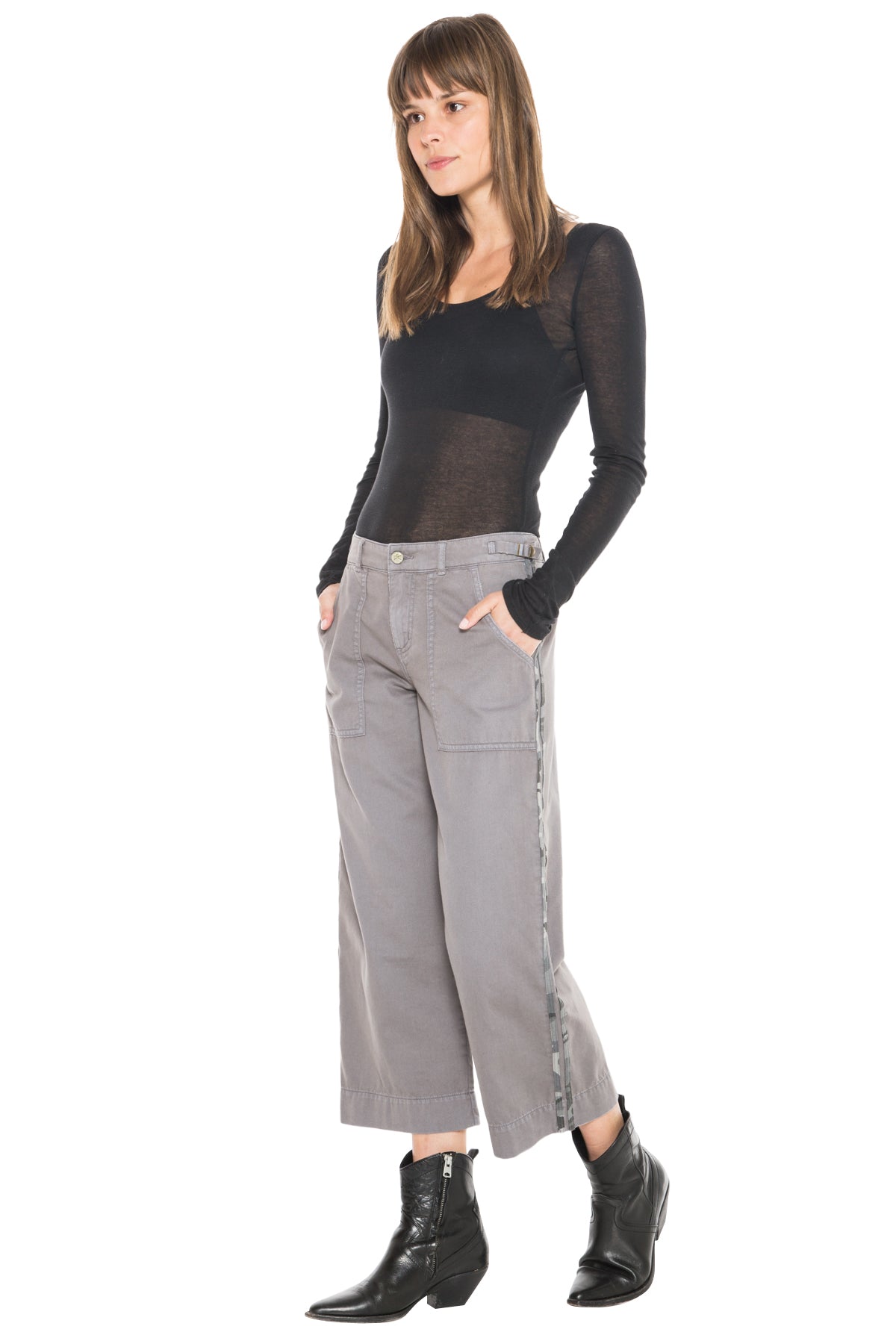 WIDE LEG PANT- CHARCOAL GREY - Da-Nang