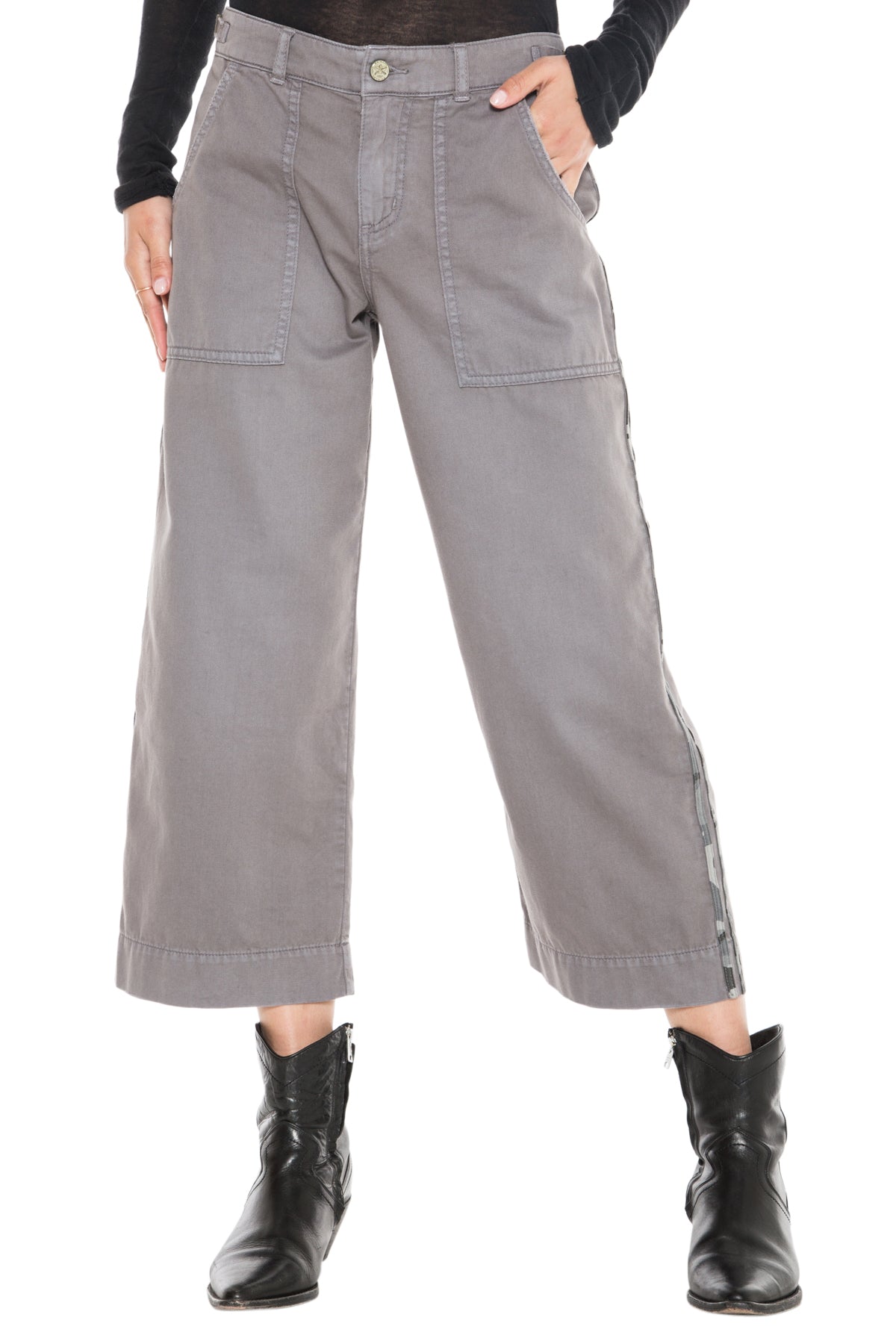 WIDE LEG PANT- CHARCOAL GREY - Da-Nang