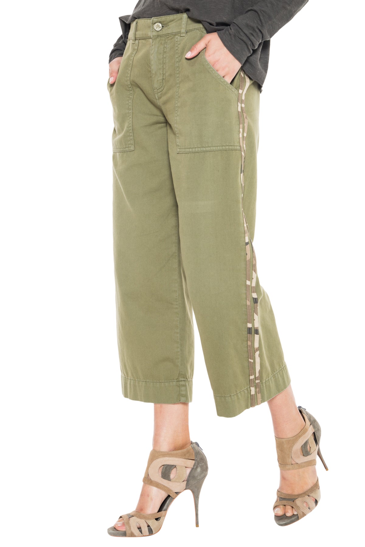 WIDE LEG PANT- OLIVE BRANCH - Da-Nang