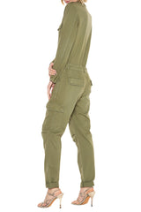 WEEKENDER JUMPSUIT - OLIVE BRANCH - Da-Nang