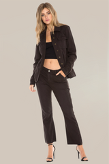 Blazer with side tapes in Licorice