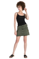 MILITARY SHORT SKIRT - OLIVE - Da-Nang