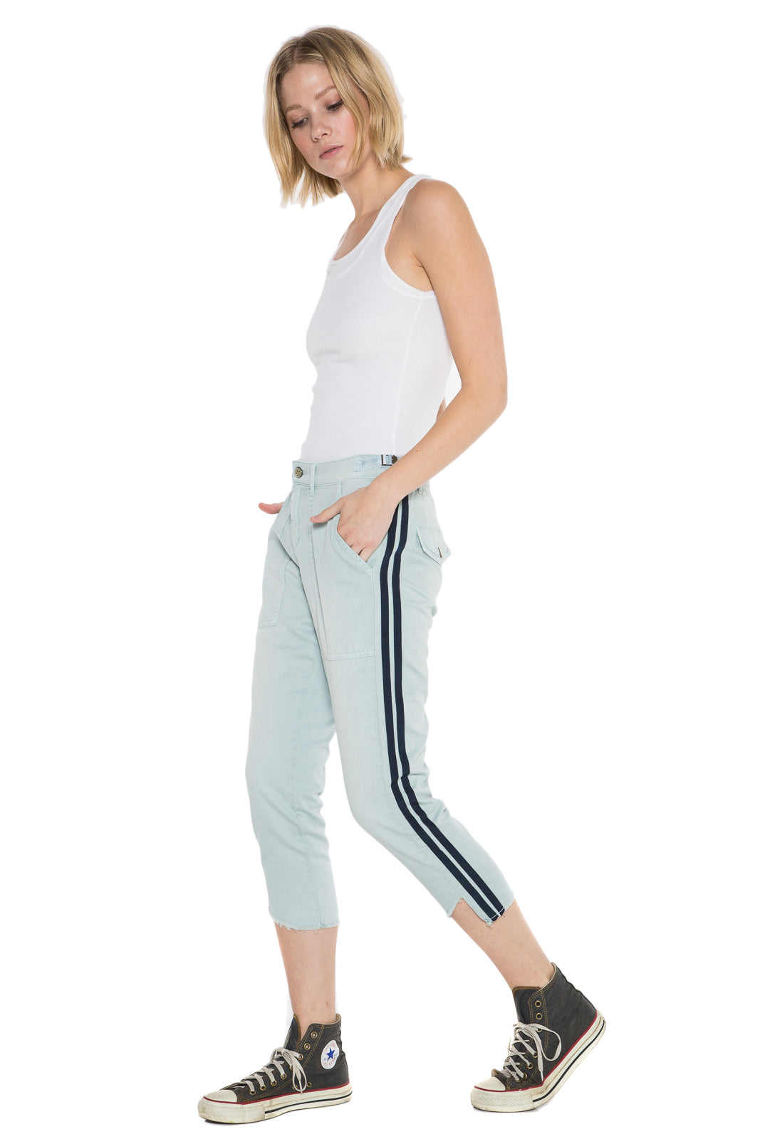 HI-LO TWILL PANT - PEARL - Da-Nang