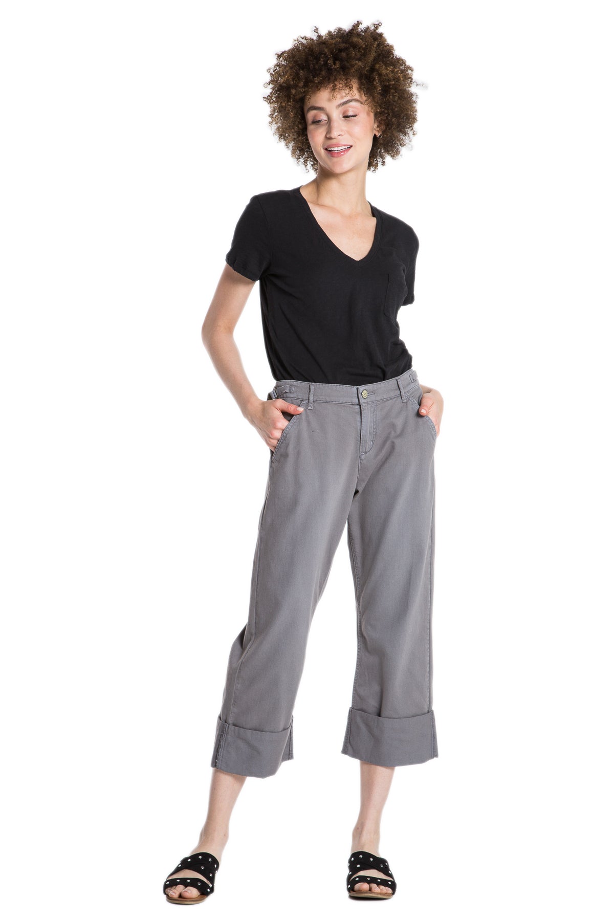 TWILL CULOTTE - CHARCOAL GREY - Da-Nang