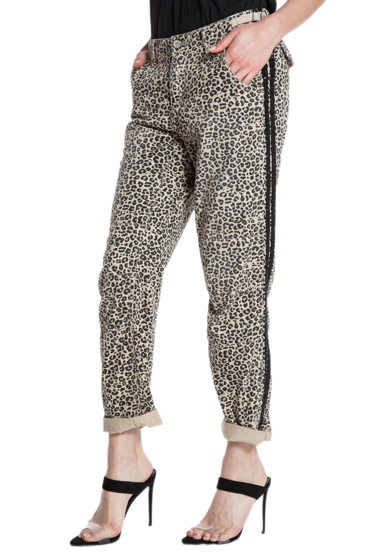 CAMP PANT ROLLED W/ STRIPES - CAMO LEOPARD - Da-Nang