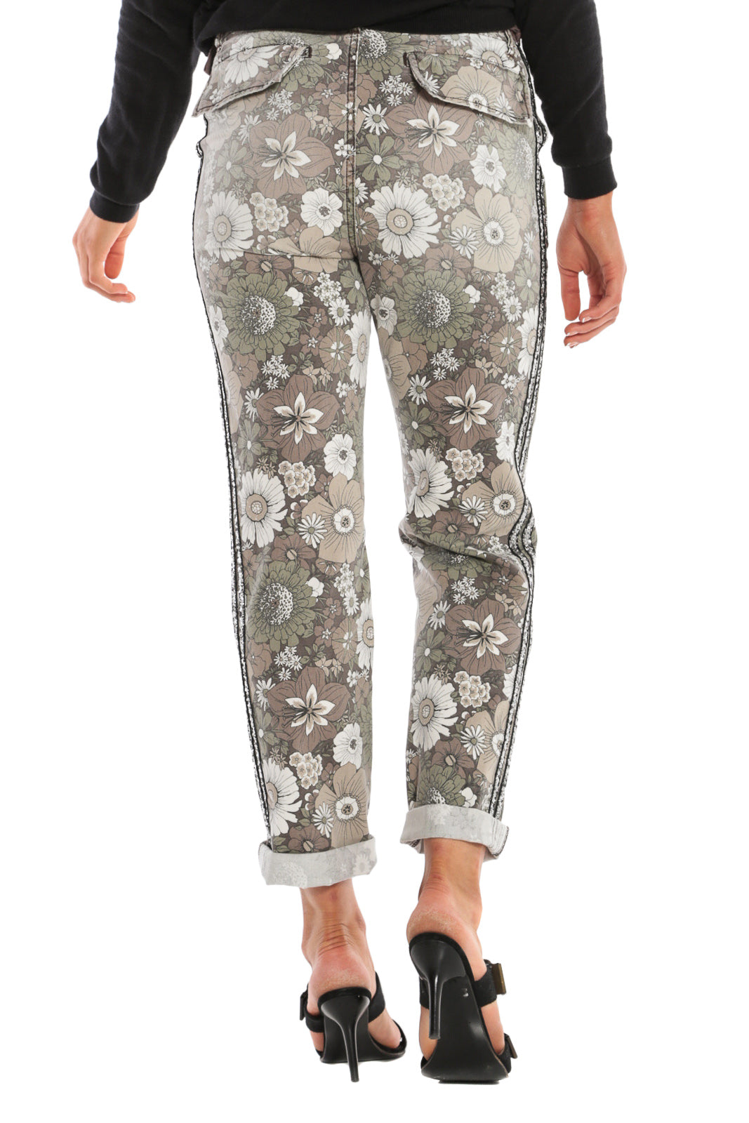 CAMP PANT ROLLED W/ STRIPES - FIRE FLOWER - Da-Nang