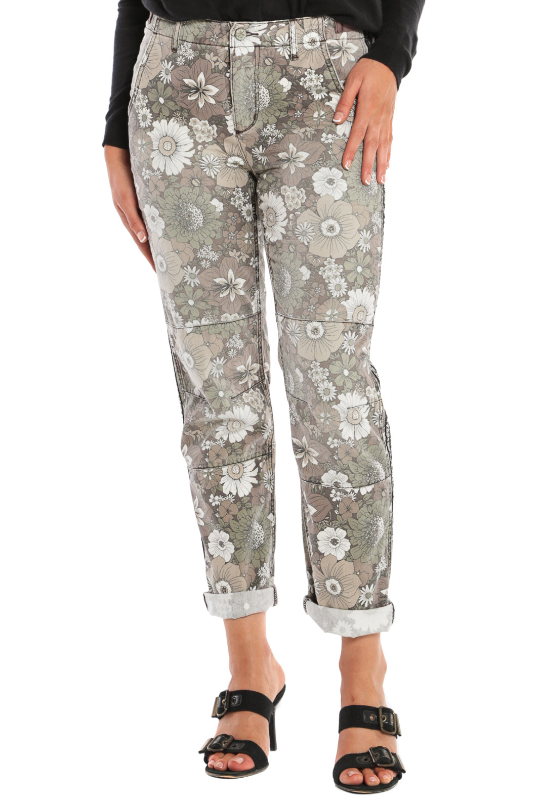 CAMP PANT ROLLED W/ STRIPES - FIRE FLOWER - Da-Nang