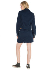 ALPHA CROP JACKET - NAVY - Da-Nang