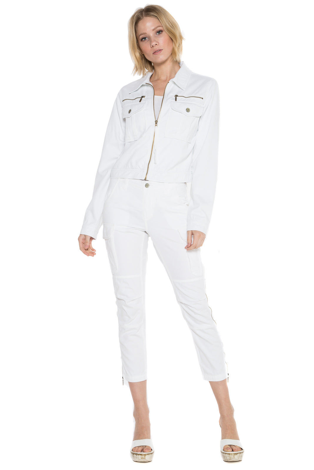 ALPHA CROP JACKET - WHITE - Da-Nang