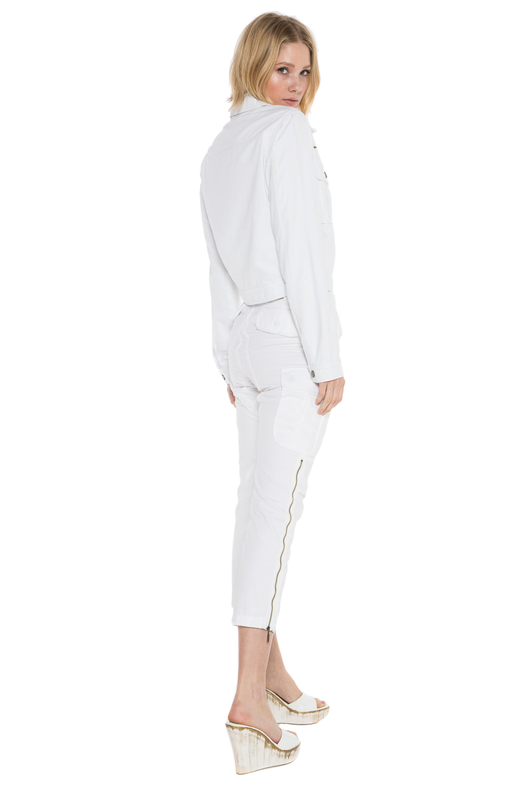 ALPHA CROP JACKET - WHITE - Da-Nang