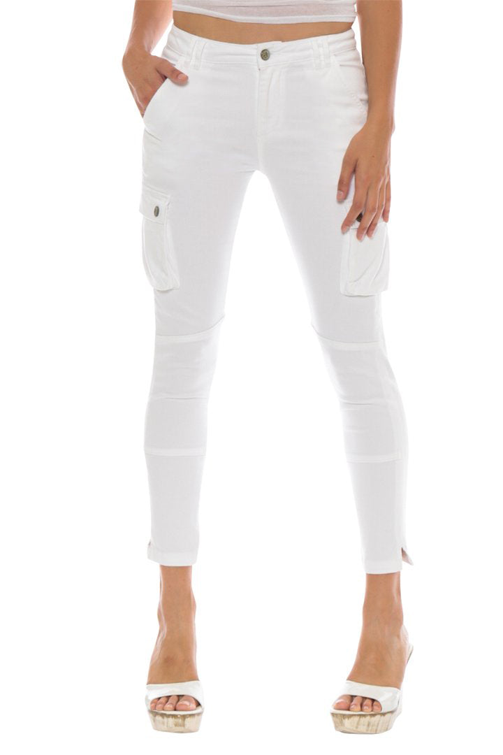 CARGO ANKLE SKINNY - WHITE - Da-Nang